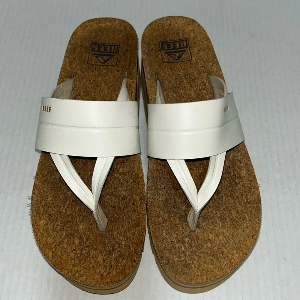 Reef Vista Higher Lennox Platform Sandal White - Size 7.5 - Picture 2 of 11